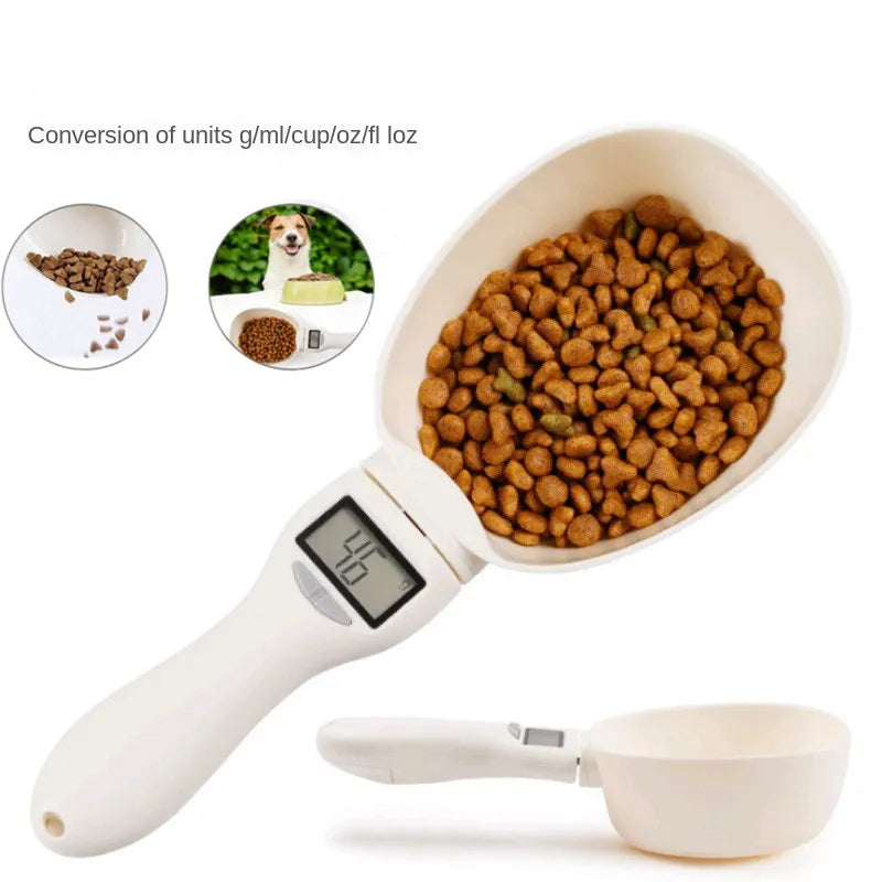 Electronic Pet Food Measuring Scoop - Digital Scale with LED Display