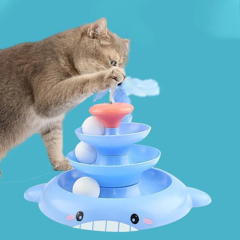 Multi-Level Ball Track Cat Toy - Reduces Anxiety And Boredom