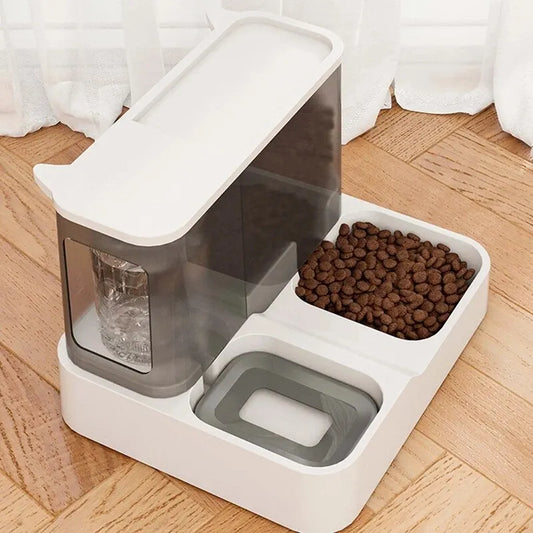 Large Capacity Automatic Food Dispenser & Drinking Water Bowl for Cat and Dog